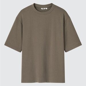 Uniqlo - Green AIRism Oversized Crew Neck T-Shirt